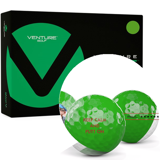 Venture Golf Soft Matte Green Personalized Golf Balls