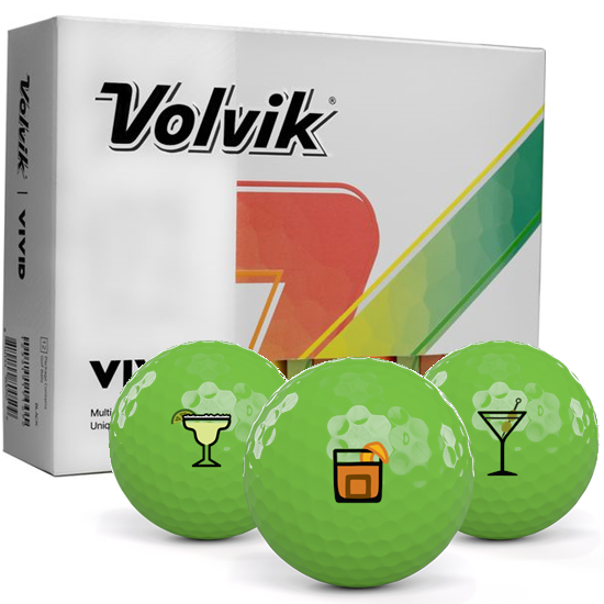 Volvik Vivid Matte Assorted Color Drinks Pack 1 Icon Golf Balls