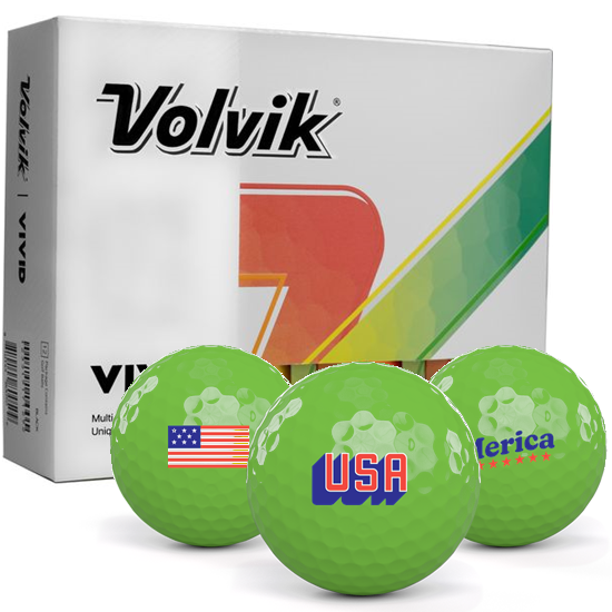 Volvik Volvik Vivid Matte Assorted Color USA Pack 1 Icon Golf Balls - $29.99 at Golfballs.com