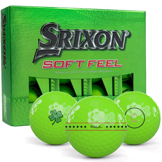 Srixon Soft Feel 13 Brite Green Align XL Golf Balls Green