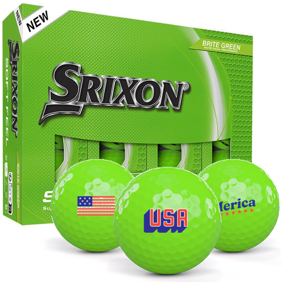 Srixon Soft Feel 14 Brite Green USA Pack 1 Icon Golf Balls