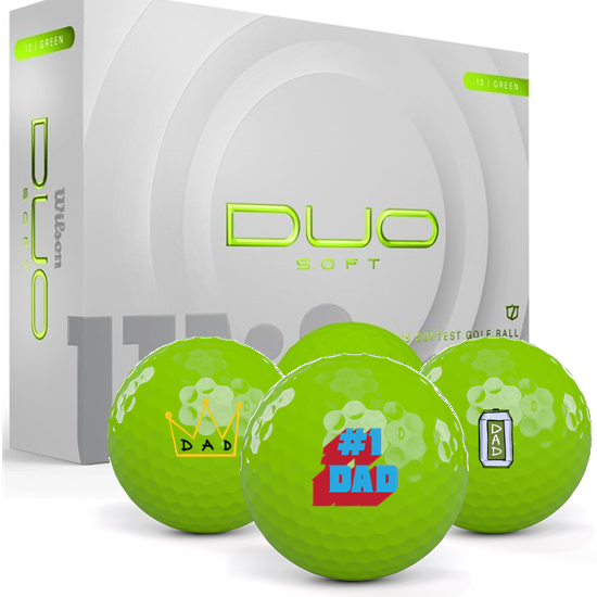 Wilson Duo Soft Green Dad Pack 1 Icon Golf Balls