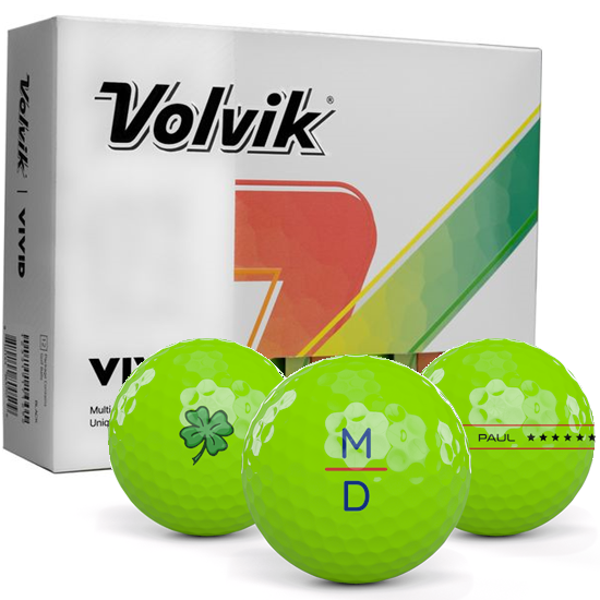 Volvik Vivid Matte Green Monogram Golf Balls