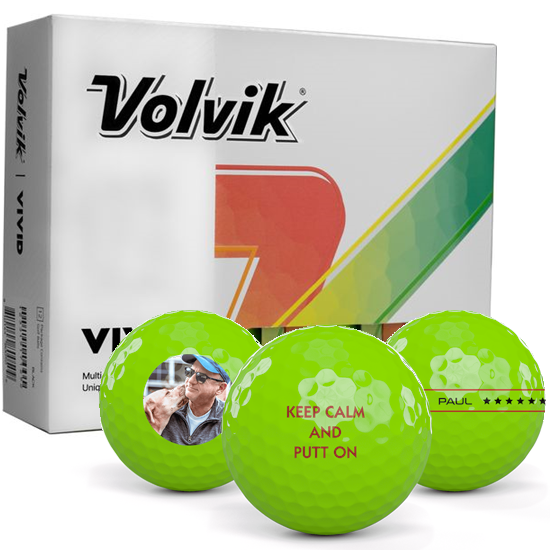 Volvik Vivid Matte Green Personalized Golf Balls