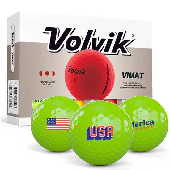 Volvik Vimat Assorted Color USA Pack 1 Icon Golf Balls