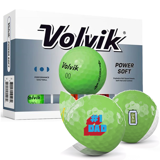 Volvik Power Soft Assorted Color Dad Pack 1 Icon Golf Balls