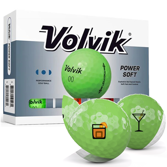 Volvik Power Soft Assorted Color Drinks Pack 1 Icon Golf Balls