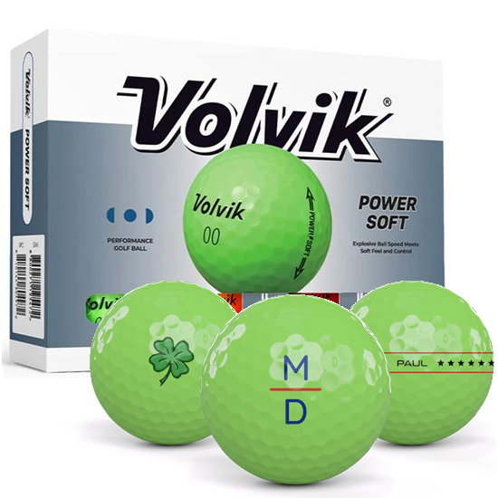 Volvik Power Soft Assorted Color Monogram Golf Balls