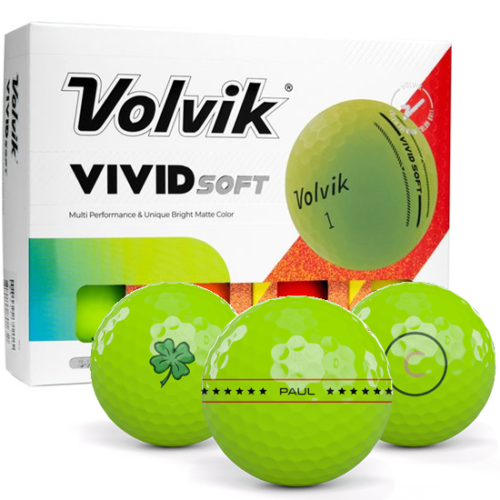 Volvik Vivid Soft Matte Assorted Colors Align XL Golf Balls