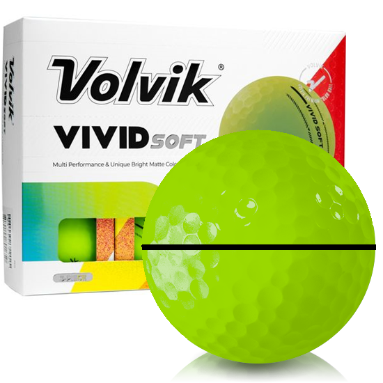 Volvik Vivid Soft Matte Green Align XL Golf Balls