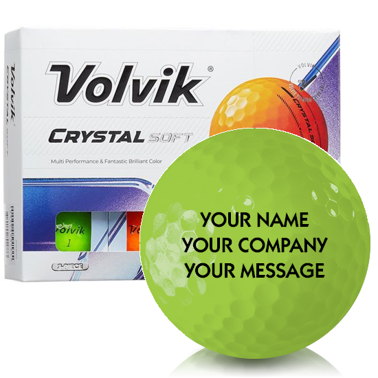 Volvik Crystal Soft Assorted Color Personalized Golf Balls