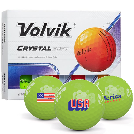 Volvik Crystal Soft Assorted Color USA Pack 1 Icon Golf Balls