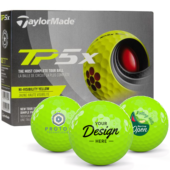 TaylorMade TaylorMade TP5x Yellow 12 Dozen Custom Golf Balls - $39.99 at Golfballs.com