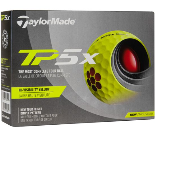 TaylorMade TP5x Yellow Monogram Golf Balls