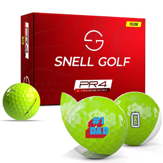 Snell Golf PR4 Yellow Dad Pack 1 Icon Golf Balls - 2026 Model
