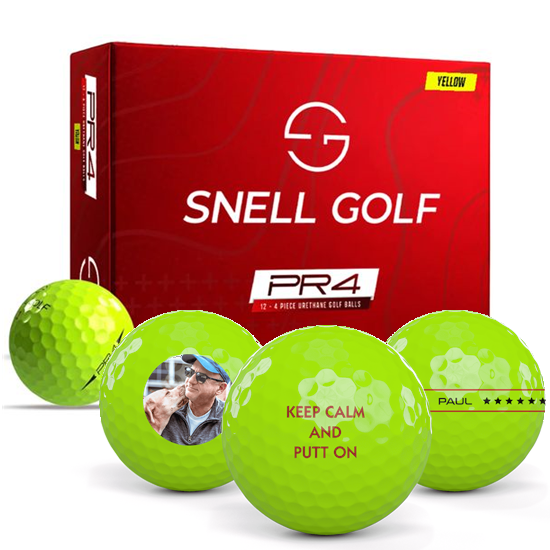 Snell Golf PR4 Yellow Personalized Golf Balls - 2026 Model