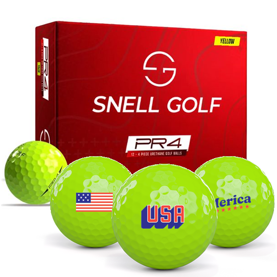 Snell Golf PR4 Yellow USA Pack 1 Icon Golf Balls - 2026 Model