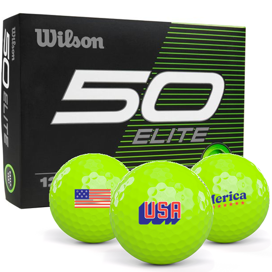 Wilson Fifty Elite Green USA Pack 1 Icon Golf Balls