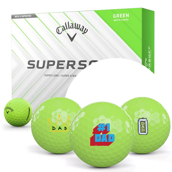 Callaway Golf Supersoft Matte Green Dad Pack 1 Icon Golf Balls