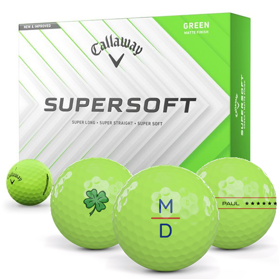 Callaway Golf Supersoft Matte Green Monogram Golf Balls