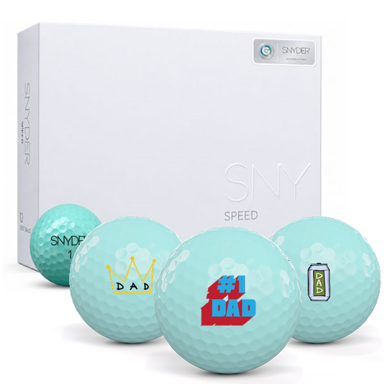 SNYDER Golf Speed Diamond Blue Dad Pack 1 Icon Golf Balls