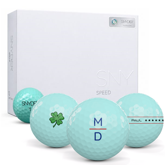 SNYDER Golf Speed Diamond Blue Monogram Golf Balls