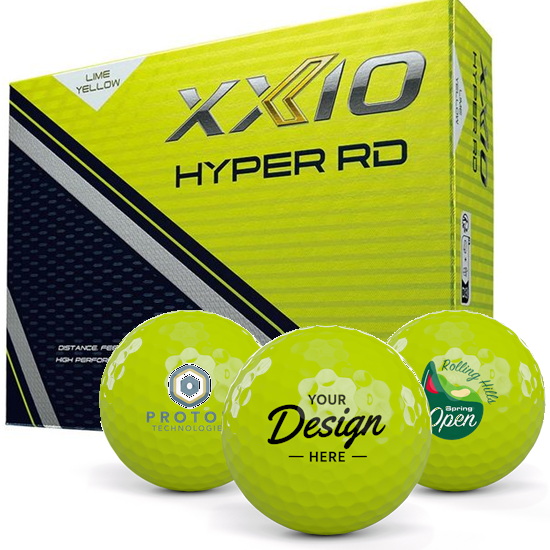 XXIO XXIO Hyper RD Lime Yellow 12 Dozen Custom Golf Balls - $707.88 at Golfballs.com