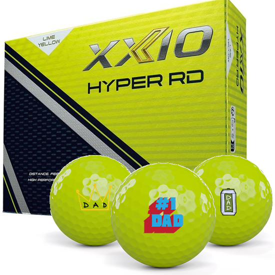 XXIO Hyper RD Lime Yellow Dad Pack 1 Icon Golf Balls