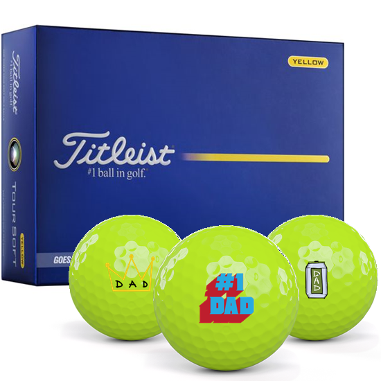Titleist Tour Soft Yellow Dad Pack 1 Icon Golf Balls - 2026 Model