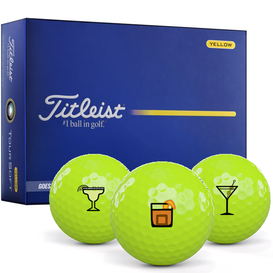Titleist Tour Soft Yellow Drinks Pack 1 Icon Golf Balls - 2026 Model