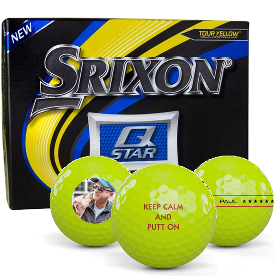 Srixon Q-Star Yellow Personalized Golf Balls