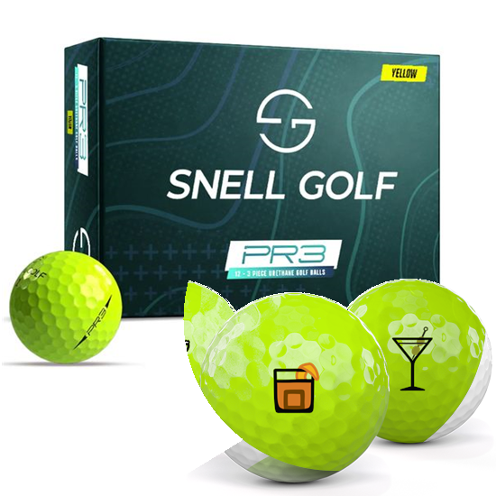 Snell Golf PR3 Yellow Drinks Pack 1 Icon Golf Balls - 2026 Model