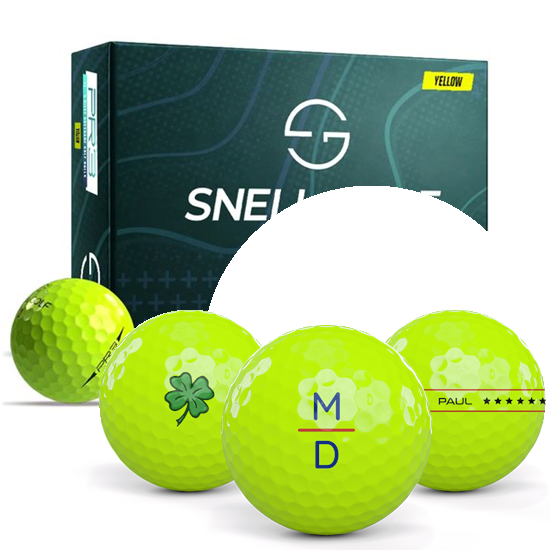 Snell Golf PR3 Yellow Monogram Golf Balls - 2026 Model