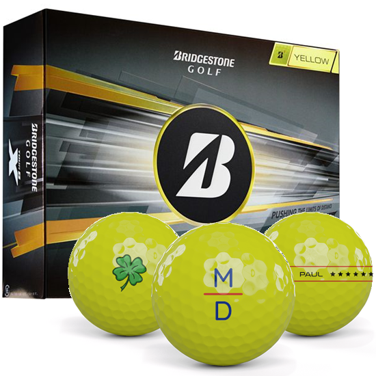 Bridgestone Tour B X Yellow Monogram Golf Balls