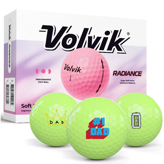 Volvik Radiance Assorted Color Dad Pack 1 Icon Golf Balls - 2026 Model