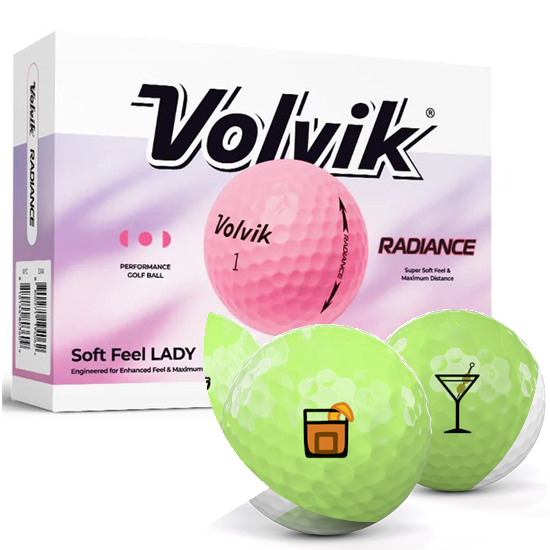 Volvik Radiance Assorted Color Drinks Pack 1 Icon Golf Balls - 2026 Model