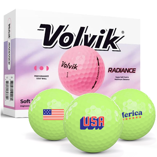 Volvik Radiance Assorted Color USA Pack 1 Icon Golf Balls - 2026 Model