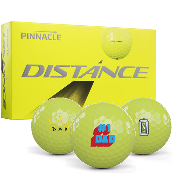 Pinnacle Distance Yellow Dad Pack 1 Icon Golf Balls - 15 Pack