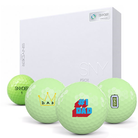 SNYDER Golf Pro X Gekko Green Dad Pack 1 Icon Golf Balls