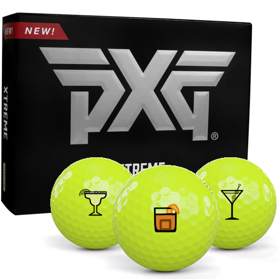 PXG Xtreme Tour Yellow Drinks Pack 1 Icon Golf Balls
