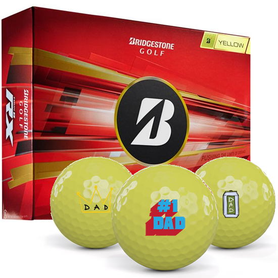 Bridgestone Tour B RX Yellow Dad Pack 1 Icon Golf Balls