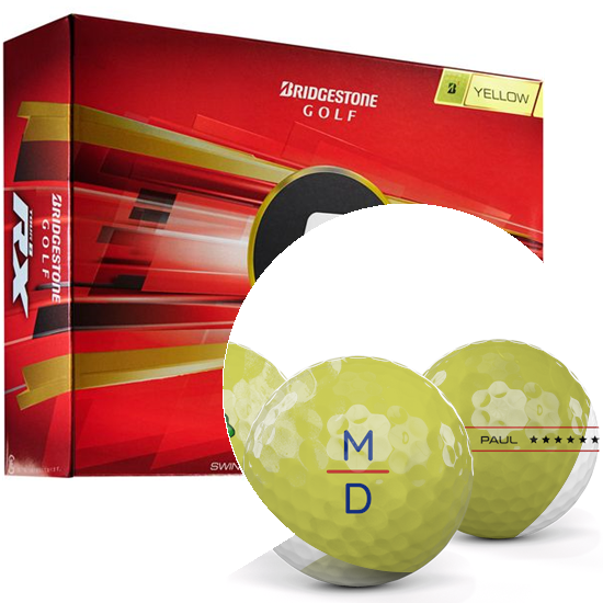 Bridgestone Tour B RX Yellow Monogram Golf Balls
