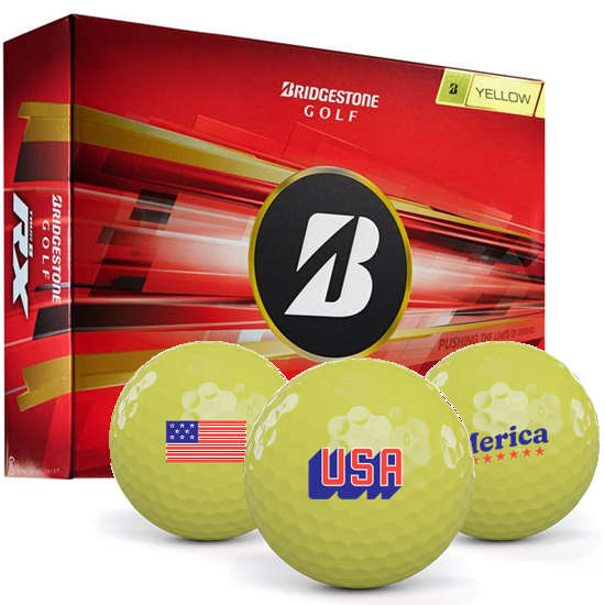 Bridgestone Tour B RX Yellow USA Pack 1 Icon Golf Balls