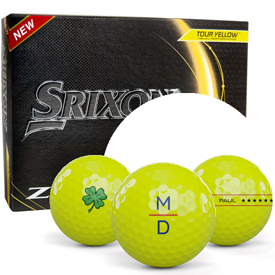 Srixon Z-Star 8 Yellow Monogram Golf Balls Yellow