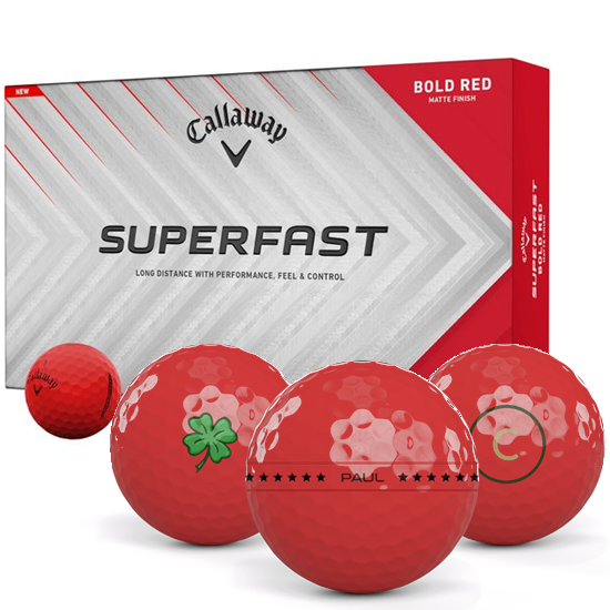 Callaway Golf Superfast Bold Red Align XL Golf Balls - 15 Pack