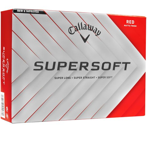 Callaway Golf Supersoft Matte Red USA Pack 1 Icon Golf Balls