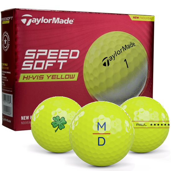 TaylorMade SpeedSoft Yellow Monogram Golf Balls