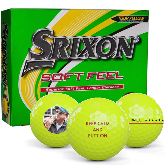 Srixon Soft Feel Yellow 12 Personalized Golf Balls