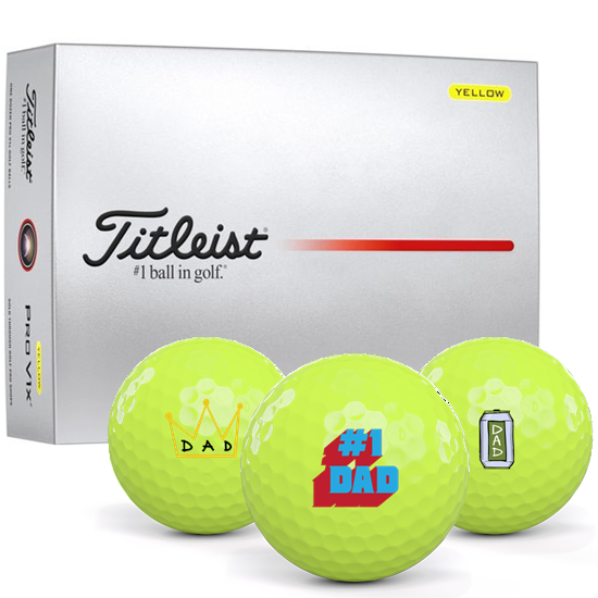 Titleist Pro V1x Yellow Dad Pack 1 Icon Golf Balls