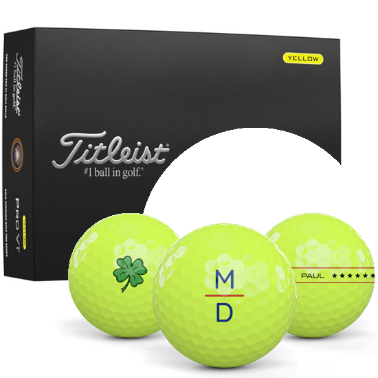Titleist Pro V1 Yellow Monogram Golf Balls